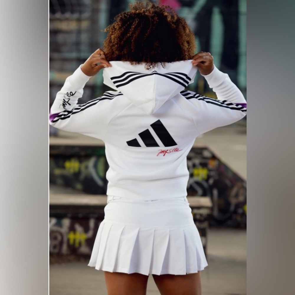 Adidas x JAY3LLE Co lab white hoodie.